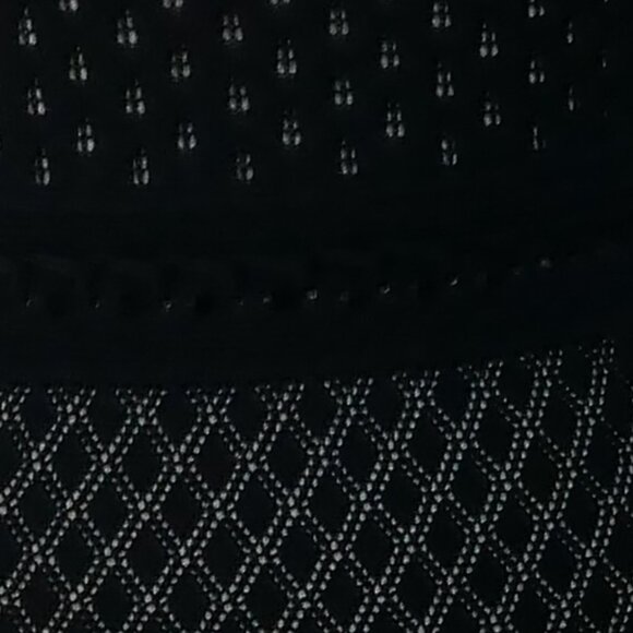 Venus Knit Beaded Eyelet Black Bodycon Mesh Midi Stretch Dress Long Sleeve Small - Picture 10 of 10